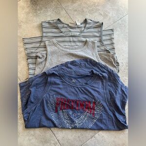 Women’s tank top bundle graphic tee ribbed cropped vintage Nine West XL